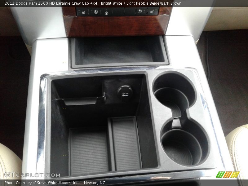 Bright White / Light Pebble Beige/Bark Brown 2012 Dodge Ram 2500 HD Laramie Crew Cab 4x4