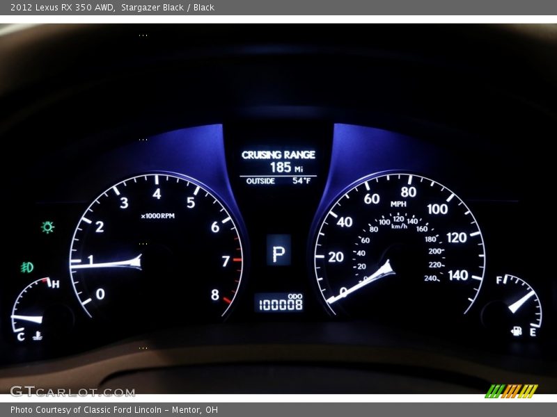 Stargazer Black / Black 2012 Lexus RX 350 AWD
