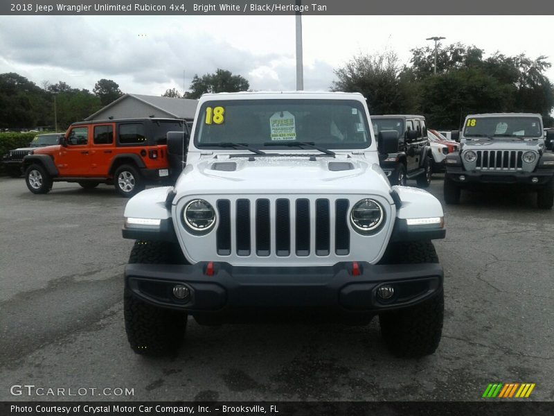 Bright White / Black/Heritage Tan 2018 Jeep Wrangler Unlimited Rubicon 4x4