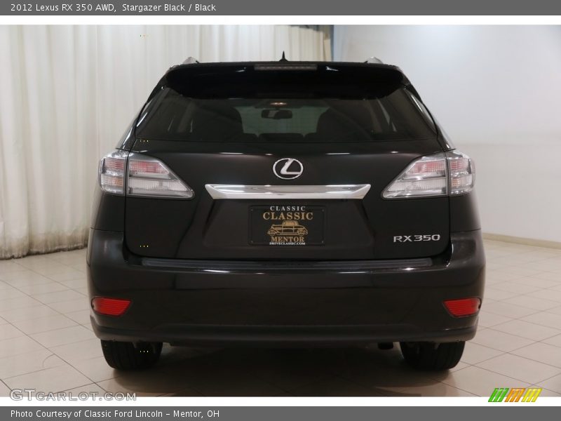Stargazer Black / Black 2012 Lexus RX 350 AWD
