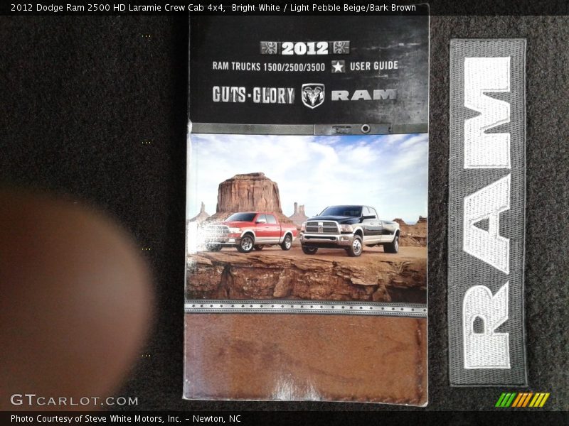 Bright White / Light Pebble Beige/Bark Brown 2012 Dodge Ram 2500 HD Laramie Crew Cab 4x4