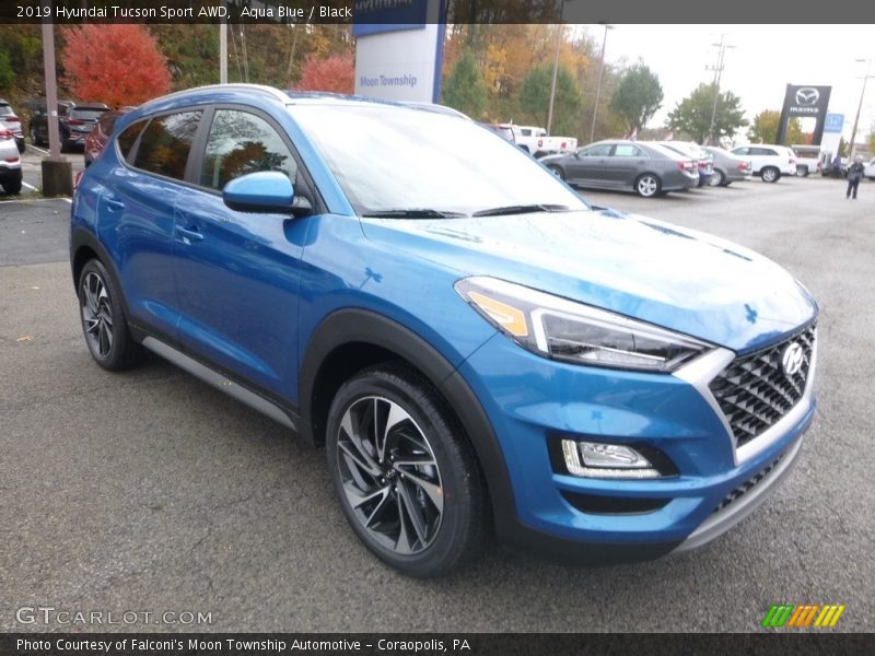 Aqua Blue / Black 2019 Hyundai Tucson Sport AWD
