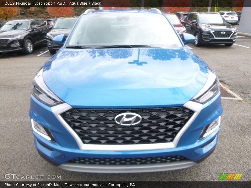 Aqua Blue / Black 2019 Hyundai Tucson Sport AWD