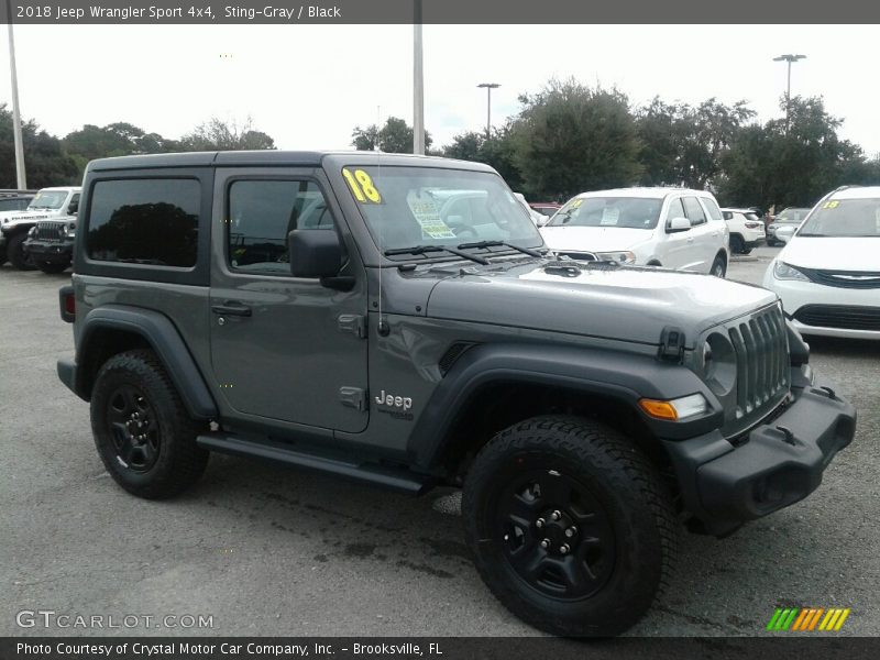 Sting-Gray / Black 2018 Jeep Wrangler Sport 4x4