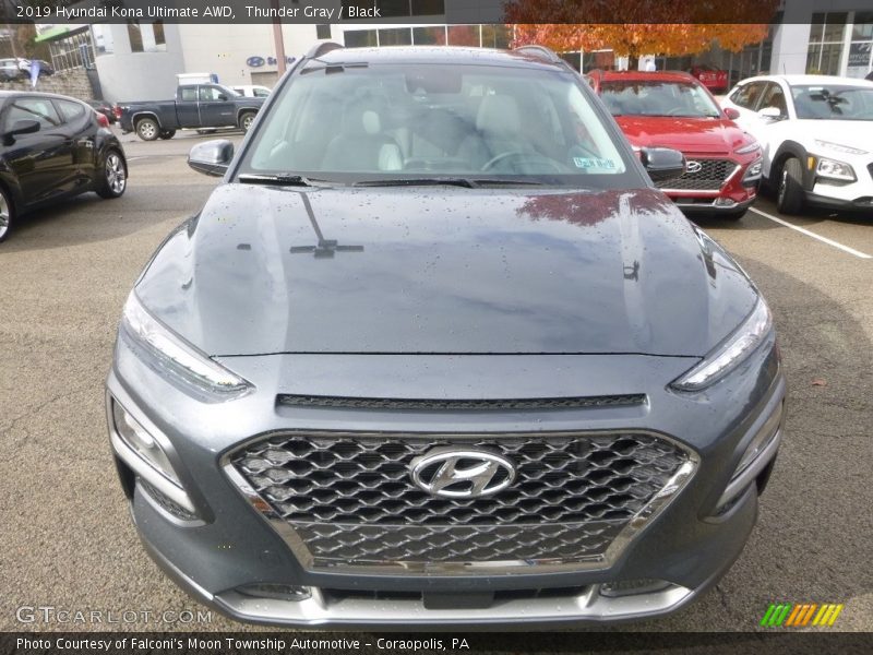 Thunder Gray / Black 2019 Hyundai Kona Ultimate AWD