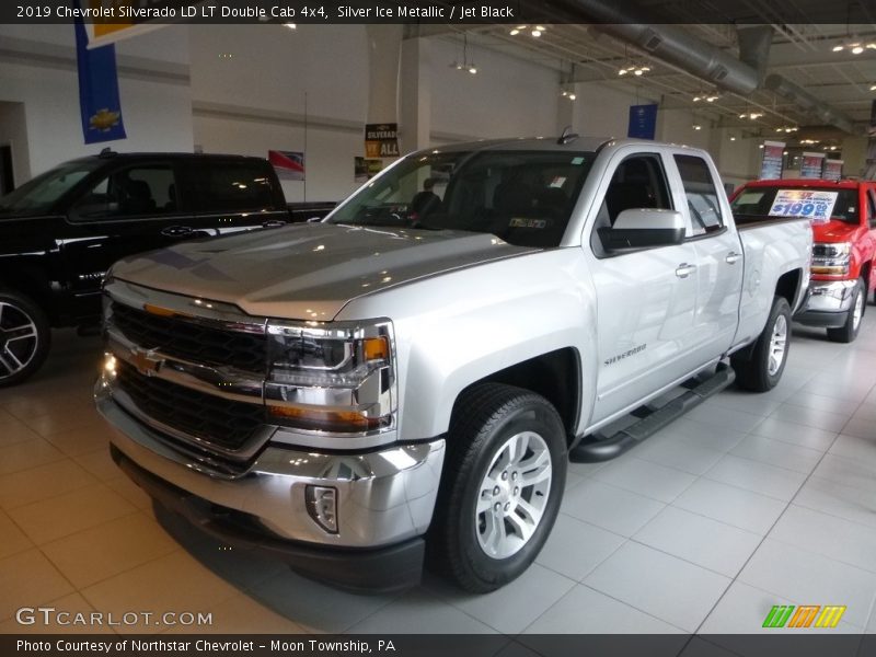 Silver Ice Metallic / Jet Black 2019 Chevrolet Silverado LD LT Double Cab 4x4