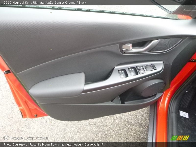 Sunset Orange / Black 2019 Hyundai Kona Ultimate AWD