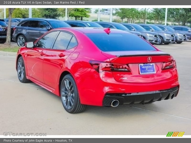 San Marino Red / Red 2018 Acura TLX V6 A-Spec Sedan