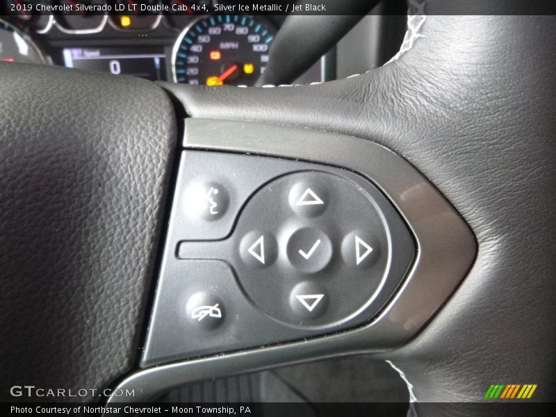 Silver Ice Metallic / Jet Black 2019 Chevrolet Silverado LD LT Double Cab 4x4