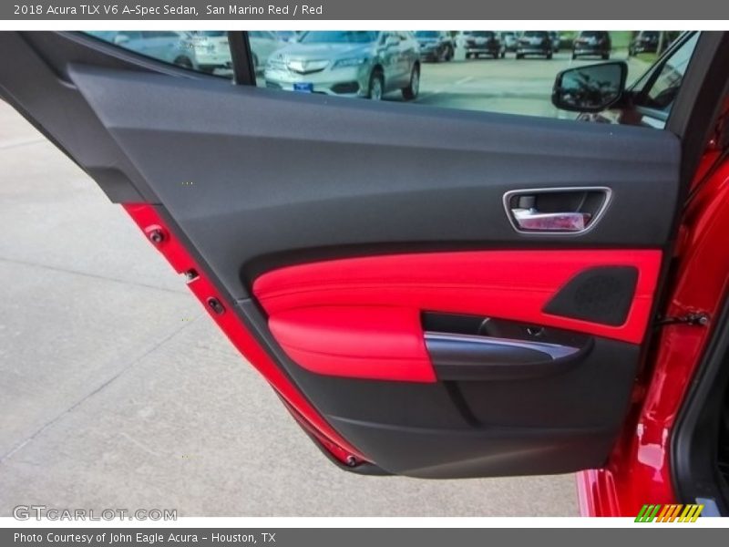 San Marino Red / Red 2018 Acura TLX V6 A-Spec Sedan