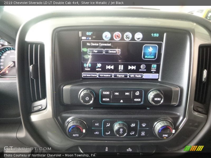 Silver Ice Metallic / Jet Black 2019 Chevrolet Silverado LD LT Double Cab 4x4