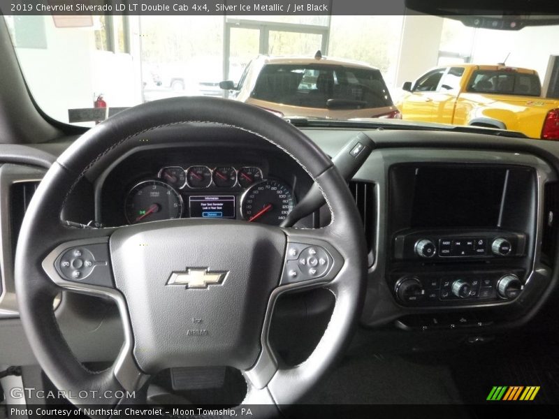 Silver Ice Metallic / Jet Black 2019 Chevrolet Silverado LD LT Double Cab 4x4