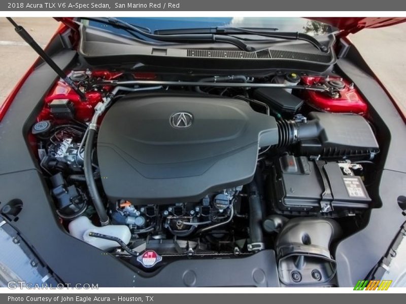San Marino Red / Red 2018 Acura TLX V6 A-Spec Sedan