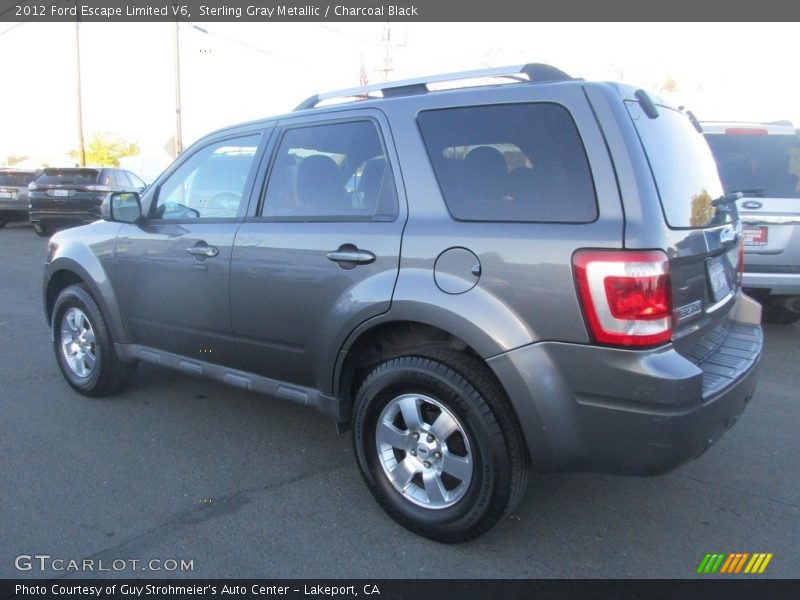 Sterling Gray Metallic / Charcoal Black 2012 Ford Escape Limited V6