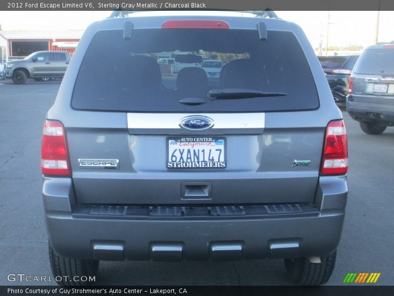 Sterling Gray Metallic / Charcoal Black 2012 Ford Escape Limited V6
