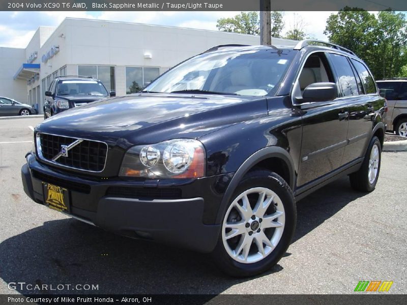 Black Sapphire Metallic / Taupe/Light Taupe 2004 Volvo XC90 T6 AWD