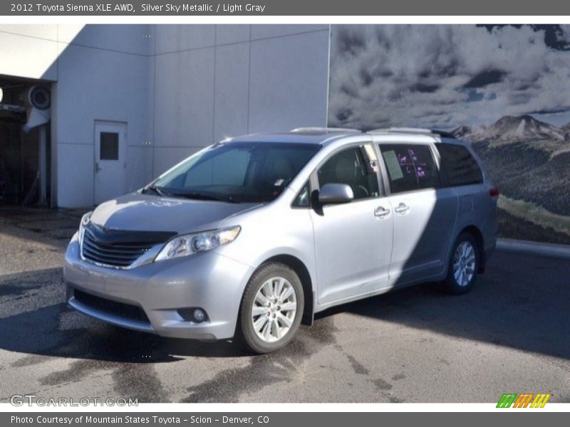 Silver Sky Metallic / Light Gray 2012 Toyota Sienna XLE AWD