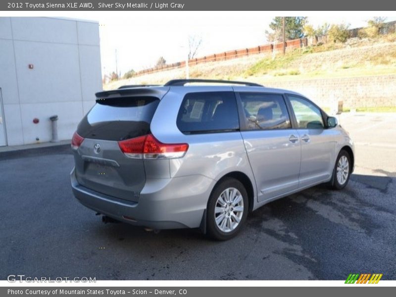 Silver Sky Metallic / Light Gray 2012 Toyota Sienna XLE AWD
