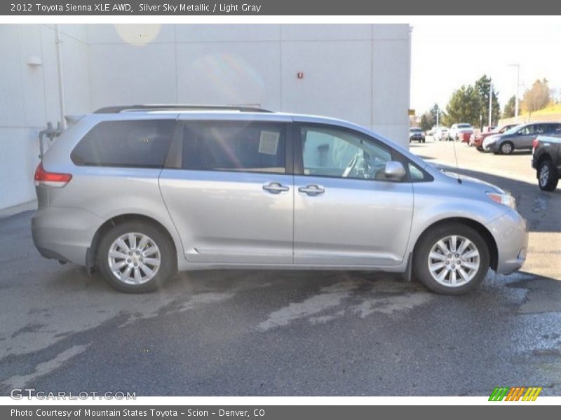 Silver Sky Metallic / Light Gray 2012 Toyota Sienna XLE AWD
