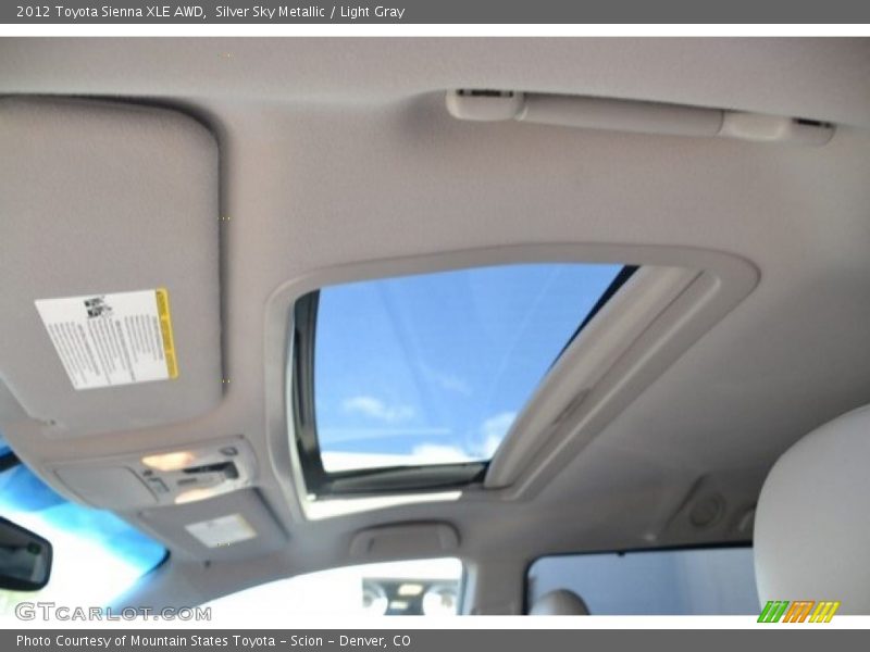 Silver Sky Metallic / Light Gray 2012 Toyota Sienna XLE AWD