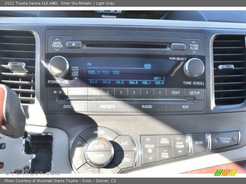 Silver Sky Metallic / Light Gray 2012 Toyota Sienna XLE AWD