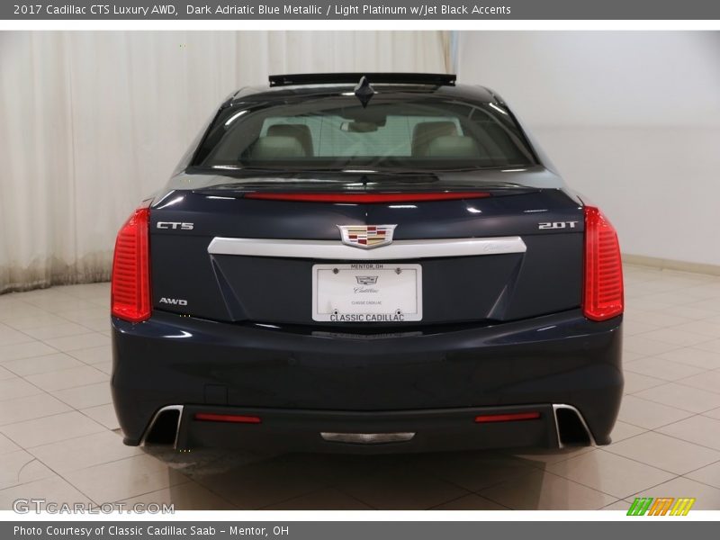 Dark Adriatic Blue Metallic / Light Platinum w/Jet Black Accents 2017 Cadillac CTS Luxury AWD