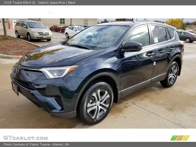 Galactic Aqua Mica / Black 2018 Toyota RAV4 LE