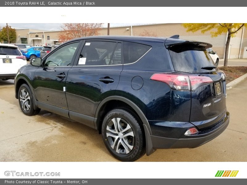Galactic Aqua Mica / Black 2018 Toyota RAV4 LE