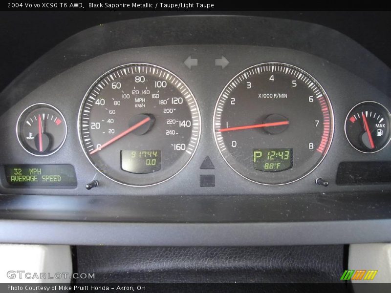 Black Sapphire Metallic / Taupe/Light Taupe 2004 Volvo XC90 T6 AWD