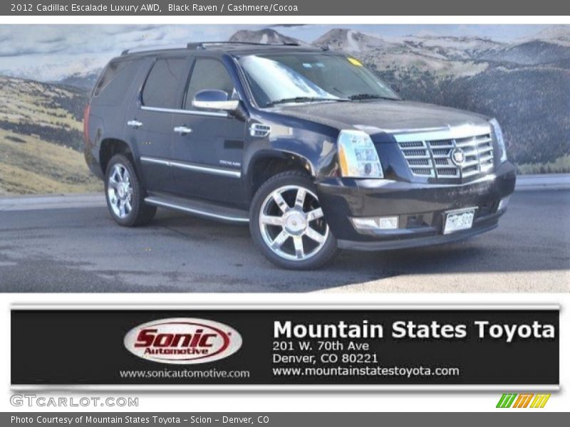 Black Raven / Cashmere/Cocoa 2012 Cadillac Escalade Luxury AWD