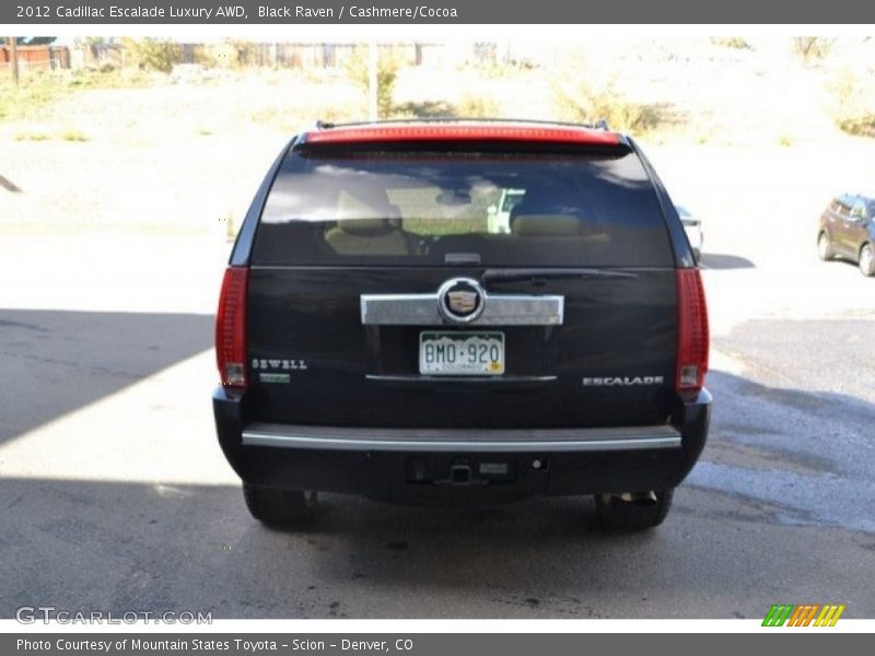 Black Raven / Cashmere/Cocoa 2012 Cadillac Escalade Luxury AWD