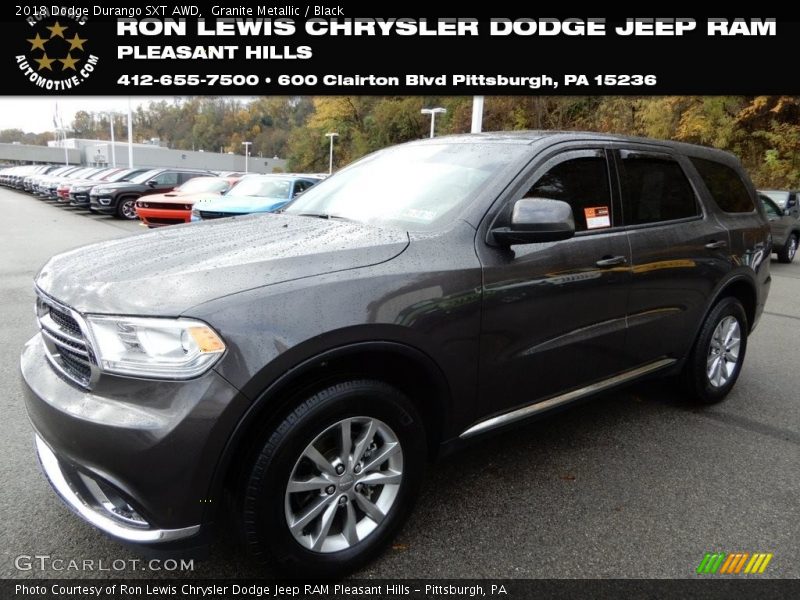 Granite Metallic / Black 2018 Dodge Durango SXT AWD