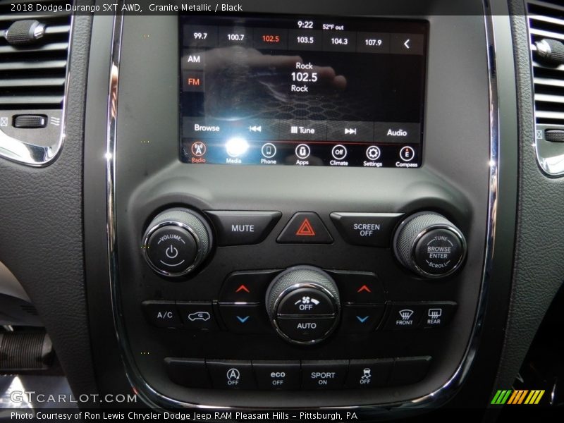 Granite Metallic / Black 2018 Dodge Durango SXT AWD