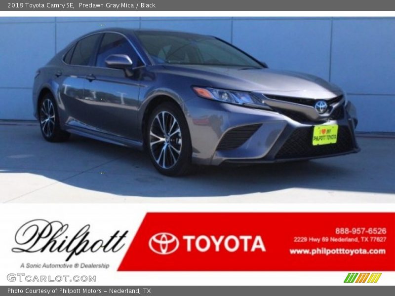 Predawn Gray Mica / Black 2018 Toyota Camry SE