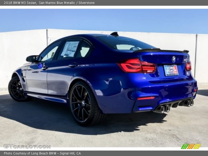 San Marino Blue Metallic / Silverstone 2018 BMW M3 Sedan