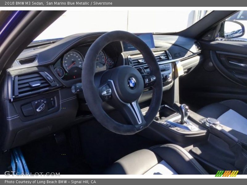 San Marino Blue Metallic / Silverstone 2018 BMW M3 Sedan