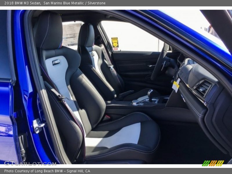 San Marino Blue Metallic / Silverstone 2018 BMW M3 Sedan