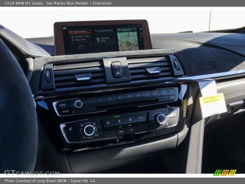 San Marino Blue Metallic / Silverstone 2018 BMW M3 Sedan
