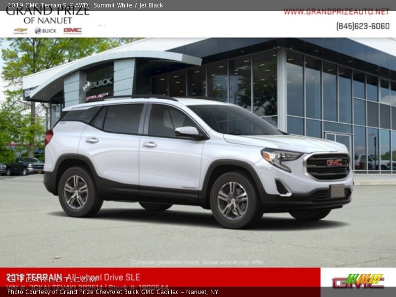 Summit White / Jet Black 2019 GMC Terrain SLE AWD