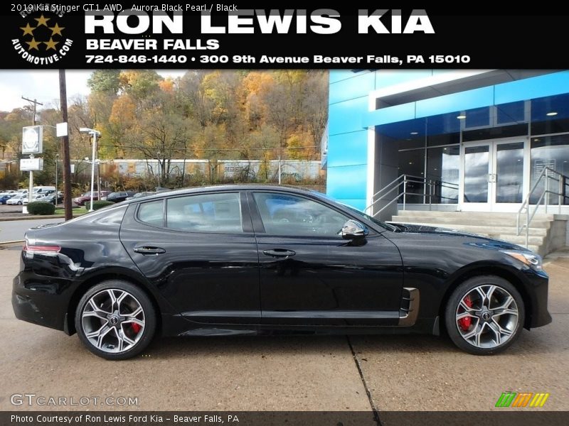 Aurora Black Pearl / Black 2019 Kia Stinger GT1 AWD