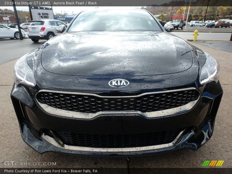 Aurora Black Pearl / Black 2019 Kia Stinger GT1 AWD