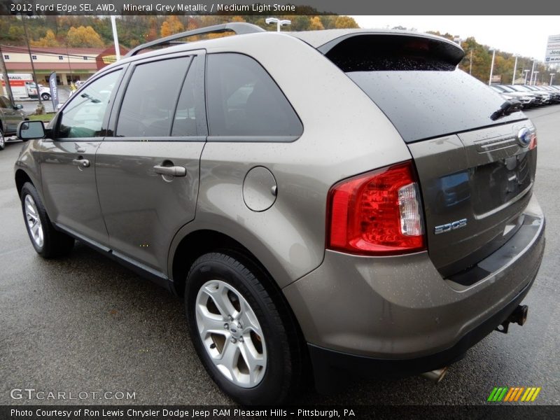 Mineral Grey Metallic / Medium Light Stone 2012 Ford Edge SEL AWD