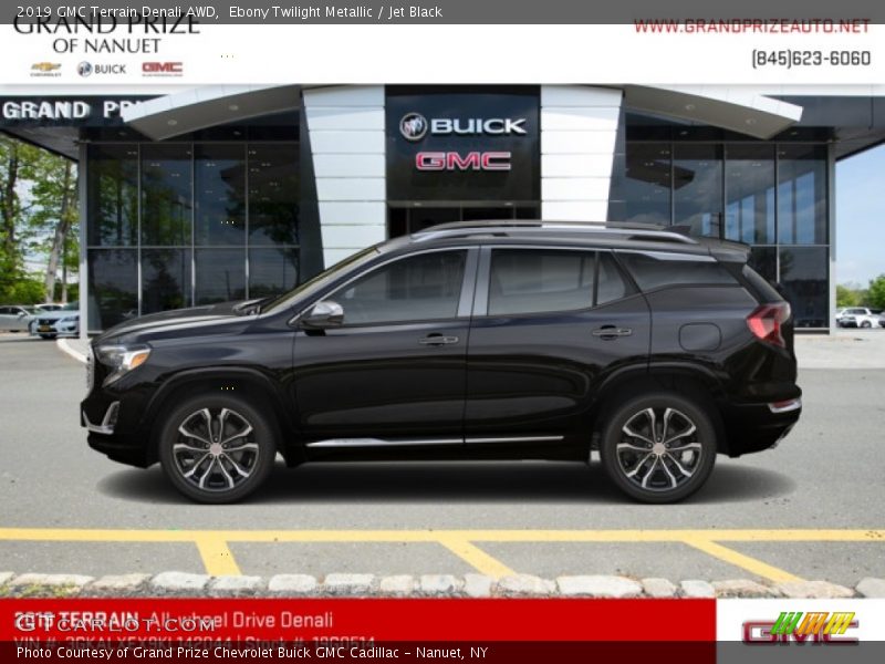 Ebony Twilight Metallic / Jet Black 2019 GMC Terrain Denali AWD