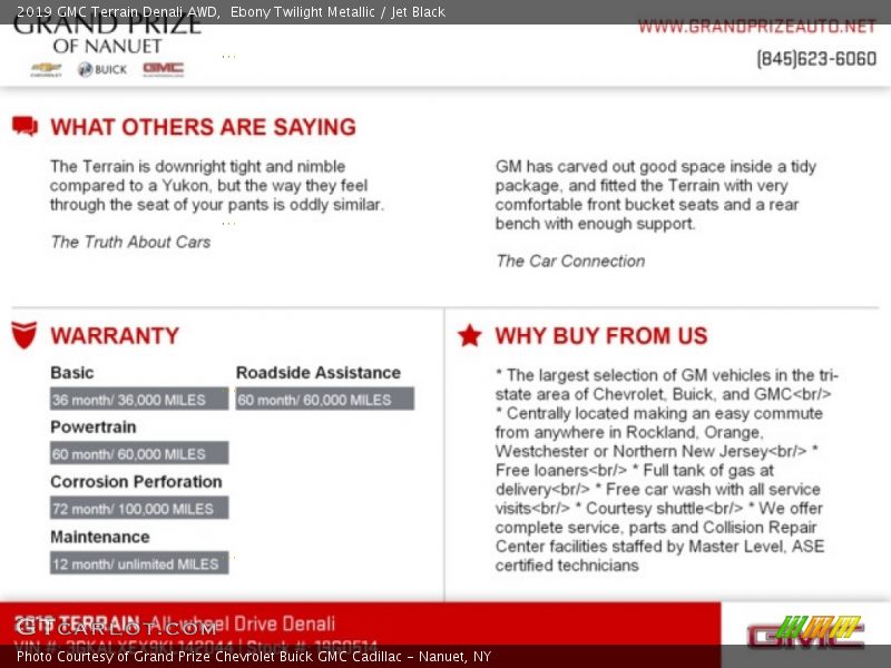 Ebony Twilight Metallic / Jet Black 2019 GMC Terrain Denali AWD