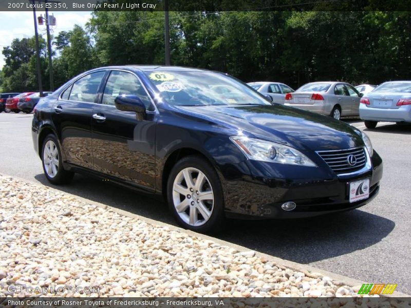 Blue Onyx Pearl / Light Gray 2007 Lexus ES 350