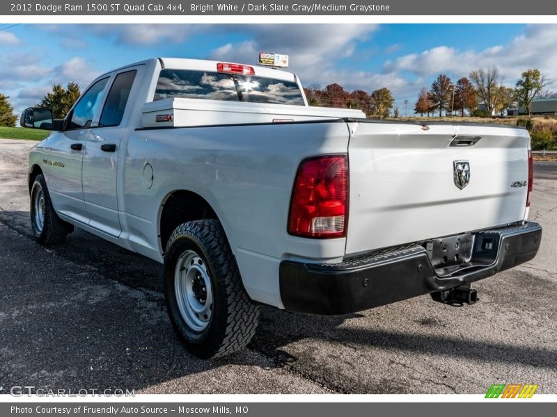 Bright White / Dark Slate Gray/Medium Graystone 2012 Dodge Ram 1500 ST Quad Cab 4x4