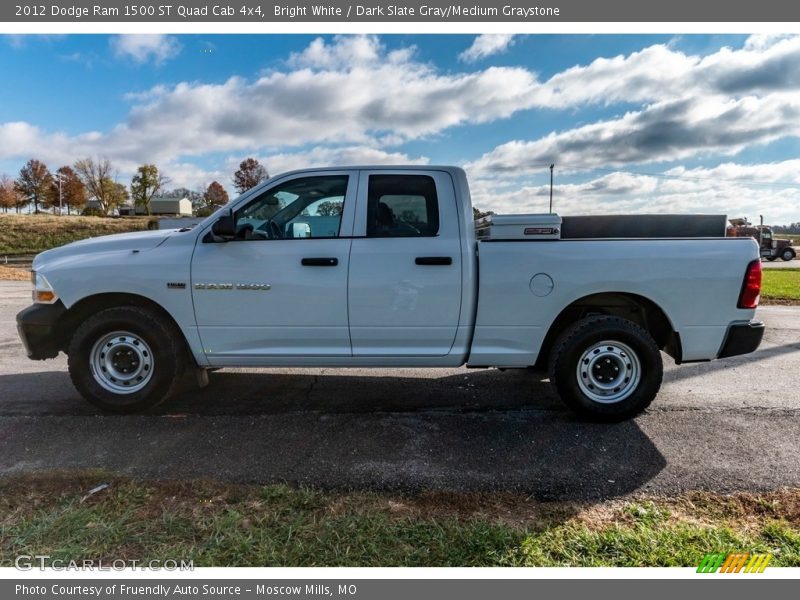 Bright White / Dark Slate Gray/Medium Graystone 2012 Dodge Ram 1500 ST Quad Cab 4x4