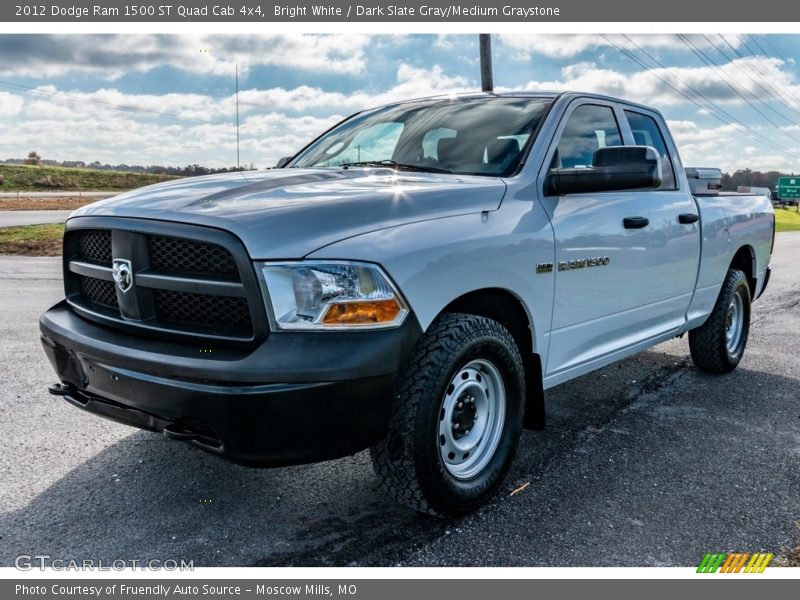Bright White / Dark Slate Gray/Medium Graystone 2012 Dodge Ram 1500 ST Quad Cab 4x4