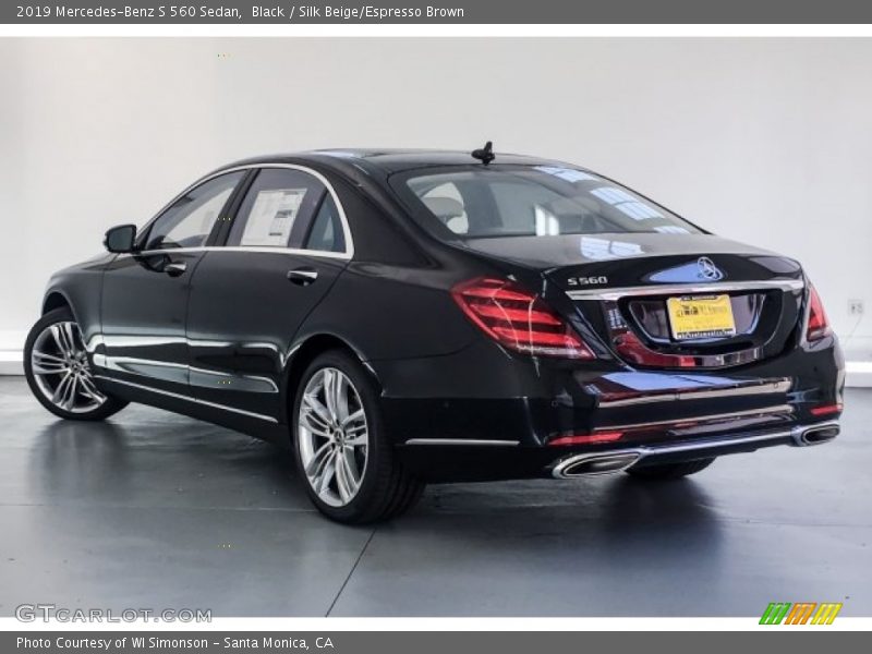 Black / Silk Beige/Espresso Brown 2019 Mercedes-Benz S 560 Sedan