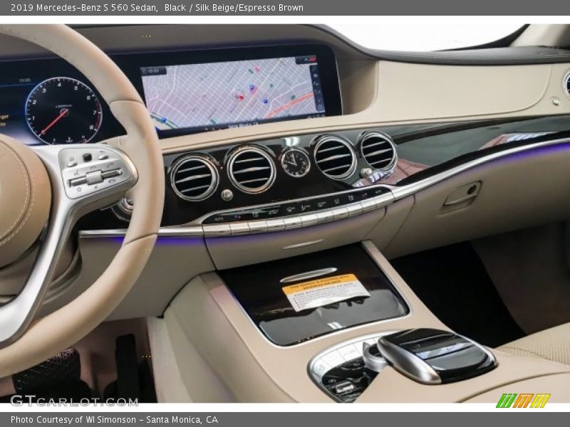 Black / Silk Beige/Espresso Brown 2019 Mercedes-Benz S 560 Sedan